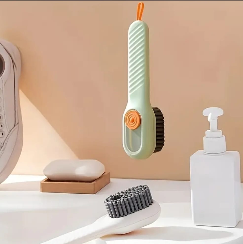 All-Purpose Shoe Cleaning Brush with Built-In Liquid Dispenser – Laundry &amp; Sneaker Care Tool