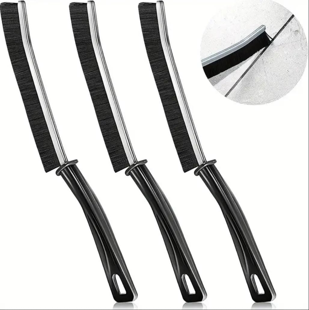 3-Piece Hard Bristle Crevice Cleaning Brush Set – Multifunctional Gap Cleaners for Home &amp; Kitchen