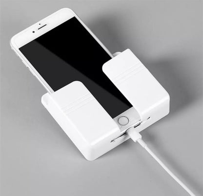 Stick-On Wall Organizer – Phone Charger, Remote Control &amp; Accessory Holder