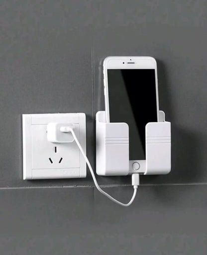 Stick-On Wall Organizer – Phone Charger, Remote Control &amp; Accessory Holder