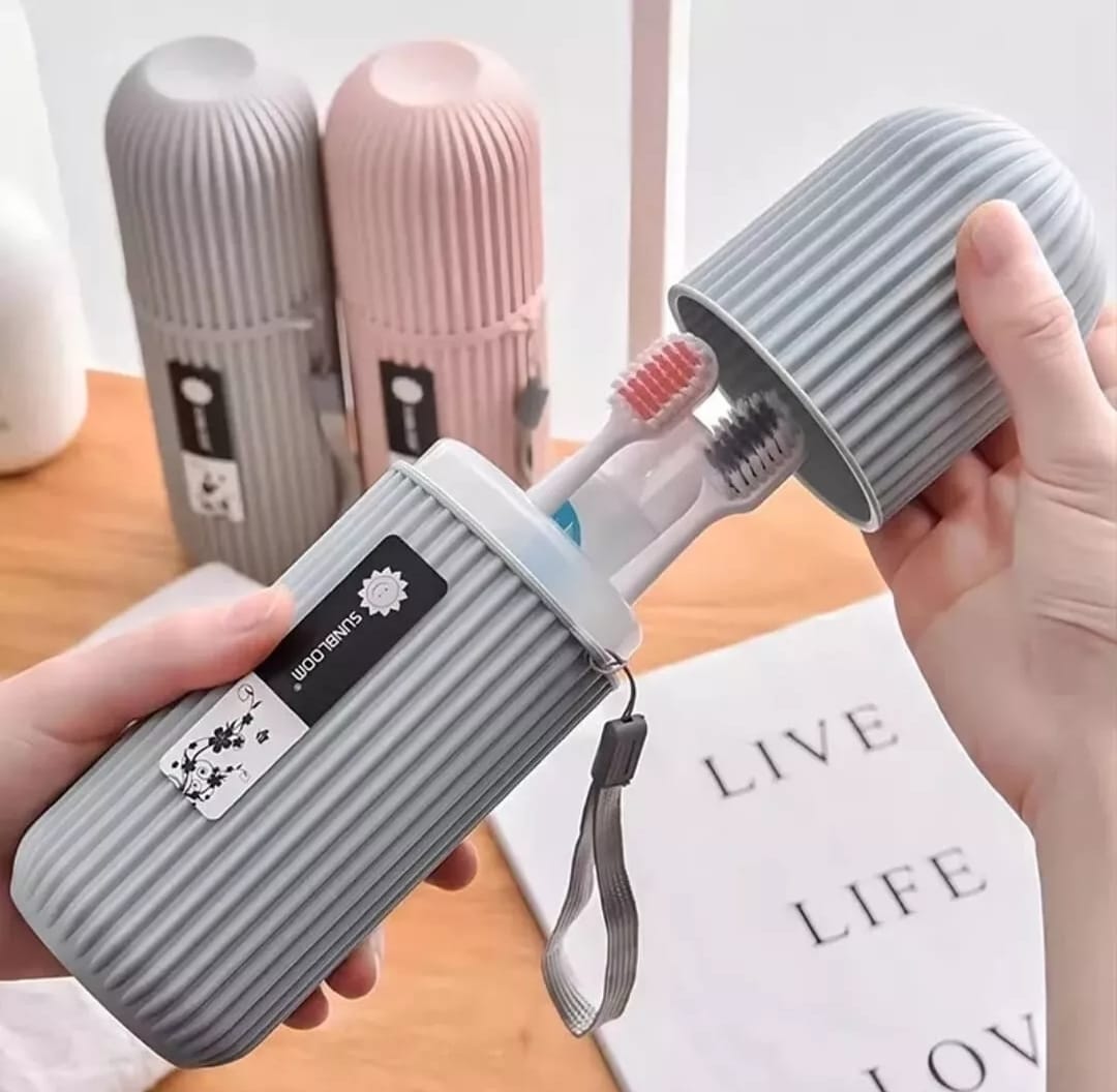 Portable Toothbrush &amp; Toothpaste Holder Case | Travel &amp; Camping Storage Box | Compact &amp; Durable