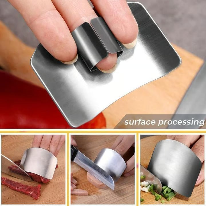 Stainless Steel Finger Guard for Cutting – Kitchen Safety Tool for Slicing &amp; Chopping